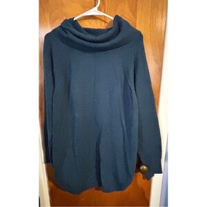 Time and Tru Blue Cowl Neck Sweater